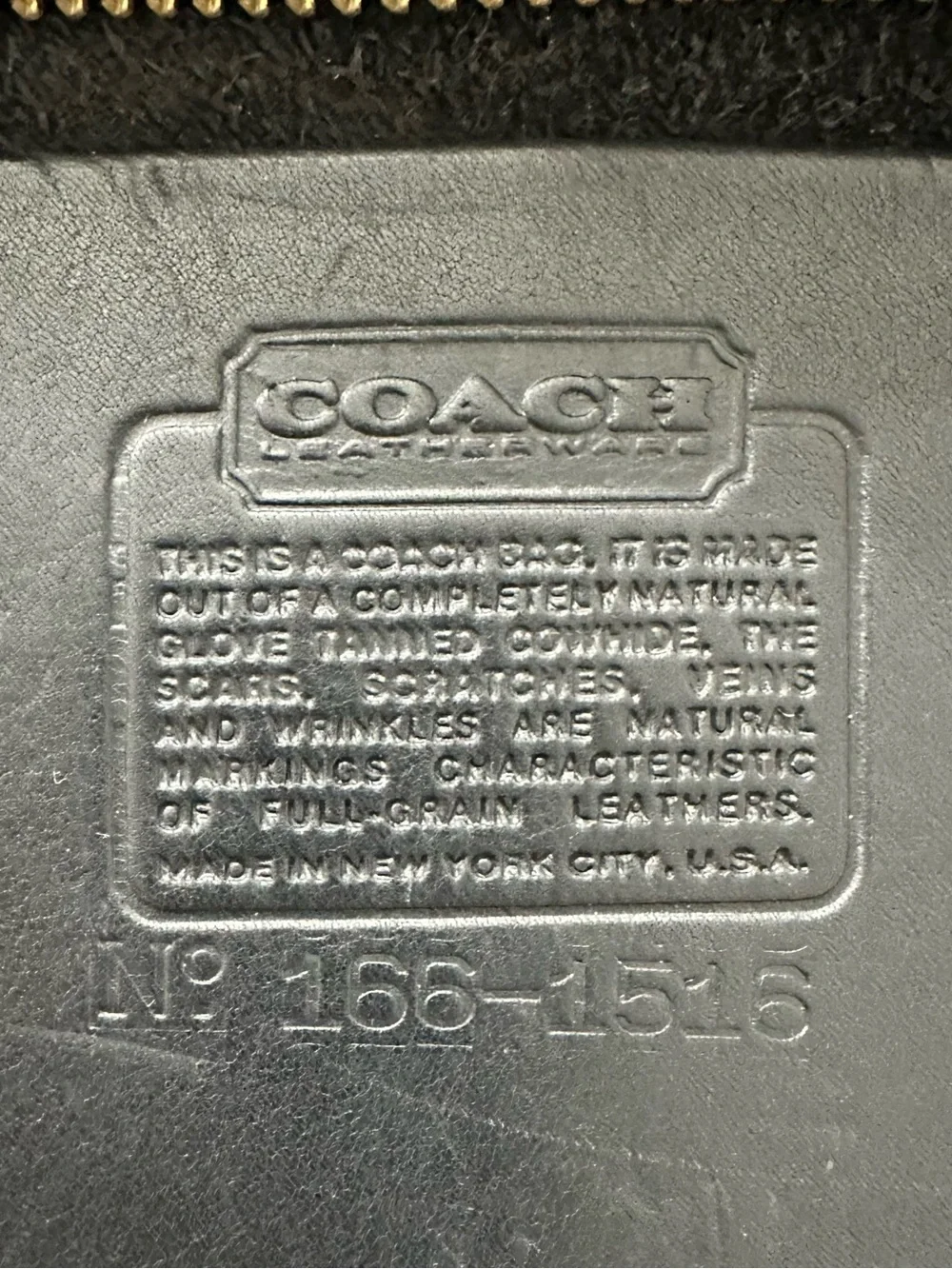 Coach Vintage Slim Satchel Standard Small Briefcase 9430 (1516) Leather